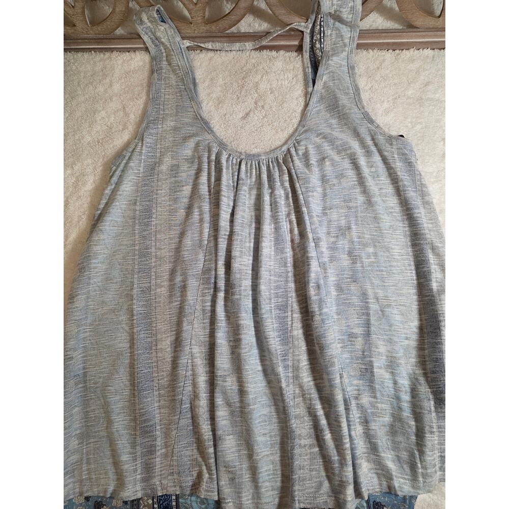 #414 - Lucky Brand Gray & Blue Reversible Tank Top (NWT)